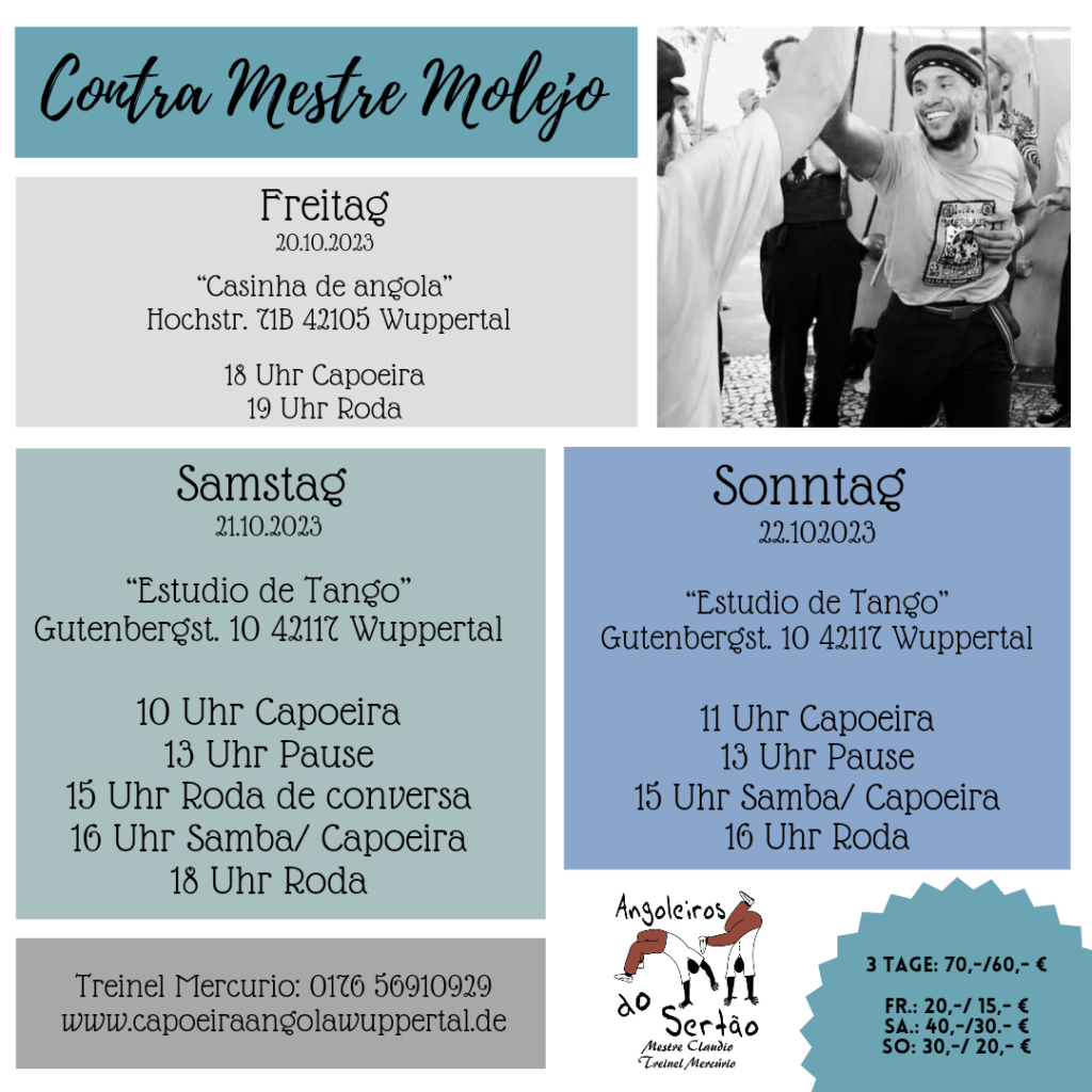 Workshop mit Contra Mestre Molejo 20.-22.10.2023